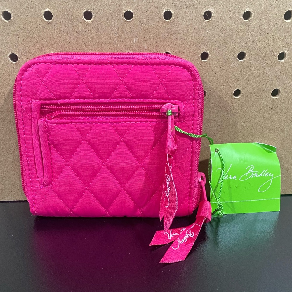 Vera Bradley Petite Zip Wallet Fuchsia 18228-478 - Picture 4 of 10